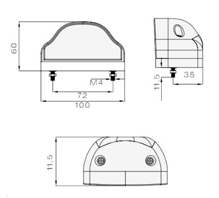 36-3607-014 ФОНАРЬ ПОДСВЕТКИ НОМЕРНОГО ЗНАКА LED 1M+ASS2